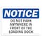 Signmission OSHA Sign, No Parking In Front Of Loading Dock, 10in X 7in Rigid Plastic, 7" W, 10" L, Landscape OS-NS-P-710-L-16159 - alternate 1